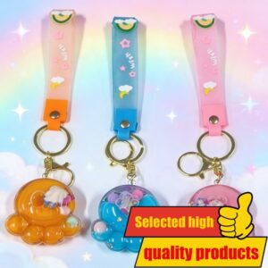 Privezak za ključeve u obliku boce sa peskom i cvetnim kanapom, pogodan za rančeve i ključeve od automobila, savršen kao poklon za Božić, Novu godinu ili Dan zaljubljenih