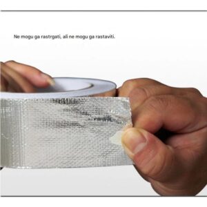 Teška aluminijumska traka – Debeli sloj, nepropusna za šporet, plesan i ulje – Laka primena za krovove, zidove, podove – Izdržljiva za spoljnu i unutrašnju upotrebu (kuhinja, kupatilo, tavan) – Pogodna za šporete, kanale