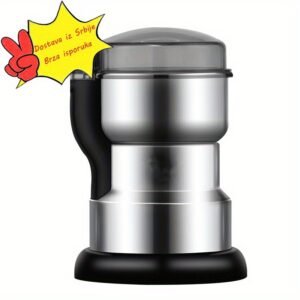 Električna kućni mlin za mljevenje, malo drobilica ultra-fino suvo meljenja žitaraca i raznih zrnovih proizvoda, ribežaška mašeina sa ručenim upravljanjem kompaktne konstrukciije izdrzljivog dizajnera, elektronski ribezaštak montiran na stenu neophodno u svako domacinstva