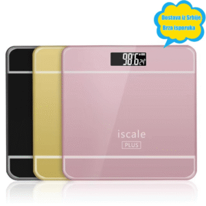 Precizna digitalna vaga za telo staklena povrsina sa LCD ekranom