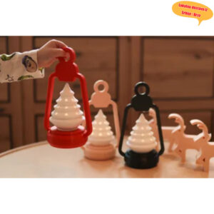 Božićna 3D štampana crtana noćna lampa sa preklopnim mehanizmom | Dekorativna božićna atmosfera, montaža na zid, samostojeća, osvetljenje prema dolje