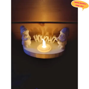 Svetleći Dvorac iz Bajke – Mini Pejzaž sa Svetlećim Zvezdama i Mesecom – Efekt Svetlosti u Mraku, Izdržljiva Plastika za Magičnu Noć, Dekoracija za Sobe, Božićno Drvce i Stolove