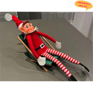 Božićna Dekoracija za Radni Sto – Slatke Figurice Božićnih Vilenjaka na Stolicama, Savršen Poklon za Kancelarijske Radne Mesta