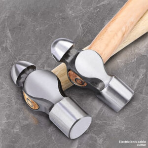 Čekić sa dve strane za oblikovanje i lomljenje, 36cm, sa drškom od čelika i hromiranom završnicom, za izradu nakita, metalne radove, DIY projekte – Profesionalni i hobistički čekić za zanate (36cm)