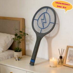 2-u-1 reket protiv komaraca, pogodan za upotrebu u zatvorenom i na otvorenom, bezbedan za celu porodicu, dizajniran da spreči slučajne dodira