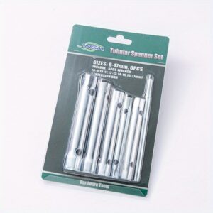 Set od šest ključeva za svetiljke, sa jednostavnim šestougaonim dizajnom cevi, pogodan za različite veličine šestougaonih grana