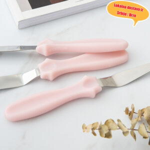 Set od 3 komada: Špatula za tortu, Strugač za kremu, Nož za guljenje, Paletni nož od nerđajućeg čelika