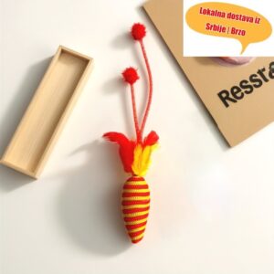 Igračke za nicanje zuba za mačiće, ručno rađene igračke u obliku šargarepe napravljene od najlonskog užeta za igru mačaka, živopisne igračke za žvakanje