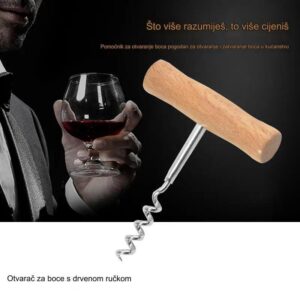 Višenamenski otvarač za flaše i limenke od legiranog čelika za teške uslove rada sa ergonomskom drvenom ručkom – Izdržljivi poluga mehanizam za pivo, sok, vino, kuhinju, kampovanje, piknike – Siguran poluga otvarač za starije osobe, artritis, teške ruke – Izdržljiva kuhinjska oprema za