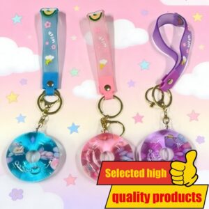 Privezak za ključeve u obliku bočice sa šljokicama „Single Quicksand“ | Oli privezak i lančić od legure aluminijuma, idealan za i ključeve od automobila, savršen poklon za Božić, Novu godinu i Dan zaljubljenih