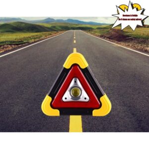 Auto Trougao Svetlo za Upozorenje | Solarno Napajanje, Svetlo za Hitne Slučajeve, Univerzalno, Punjiva Litijumska Baterija, Polirana Površina
