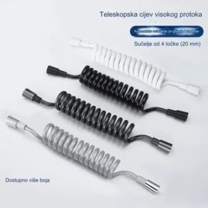 Set od 5 retro bideja sa tuš crevom i prskalicom za WC – Izdržljivi dodatak za bide, fleksibilno crevo, pogodno za tuš/kupatilo (Kompatibilno sa evropskim G3/8 priključcima) – Sistem za prskanje u kupatilu