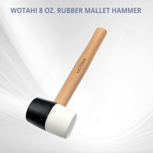 Dvostruki Meki Čekić za Lice | Bela Crna Drvena Drška za Obradu Drveta, Podove, Pločice, Bez Potrebe za Električnom Energijom