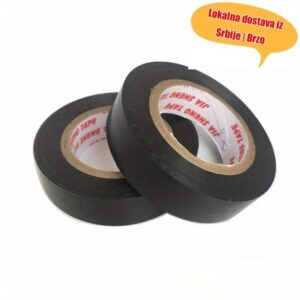 Jaka Električna Trakica sa Debelim Filmom za Izolaciju i Visokim Kvalitetu – Samolepljiva na Kalemu (Bez Potrebe Alata) – Crni Trajeni Lepilji Slojeviti Trapezoidalno Pakovanje, Dvostrana Leplaća trake bez ostatka lepila. Idealan proizvod u elektronici, urađivanju kodova doma, DIY-projekatima te hobističkim aktivnostama