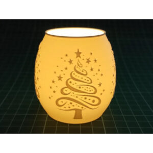 Kreativna Božićna Topla Svetlost Napravljena sa 3D Štampanjem – Osvetljeni Desktop Dekor za Decu