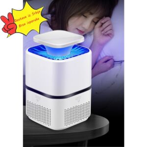 Dvobojna četvrtasta lampa protiv komaraca sa plavim svetlom | USB napajanje, ne smeta tokom spavanja u spavaćoj sobi, visoka efikasnost za dnevnu sobu, tiha za radnu sobu, pogodna za stan na iznajmljivanje