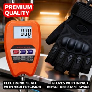 Premium precizna vinski vaga i komplet zaštitnih rukavica – Savršeno za skladište i građevinu