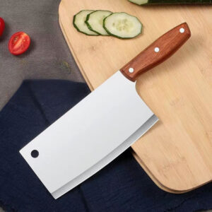 Set od 2 komada kvalitetnog kuvarskog noža, od nerđajućeg čelika, za kućnu upotrebu, za korišćenje u rekama i jezerima, za ulične prodavce, pokloni, za seckanje mesa (2 komada), sečenje kriški povrća, kralj noževa za dud