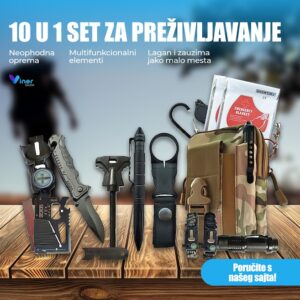 10 u 1 set za prezivljavanje i boravak u prirodi