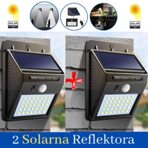 2 Solarna Led Reflektora 20 dioda