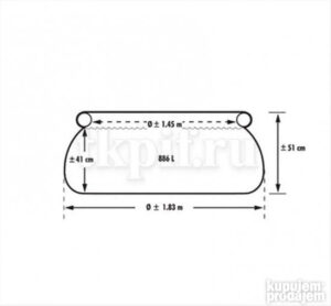 28101 Intex bazen 183m x 51cm bez filter pumpe