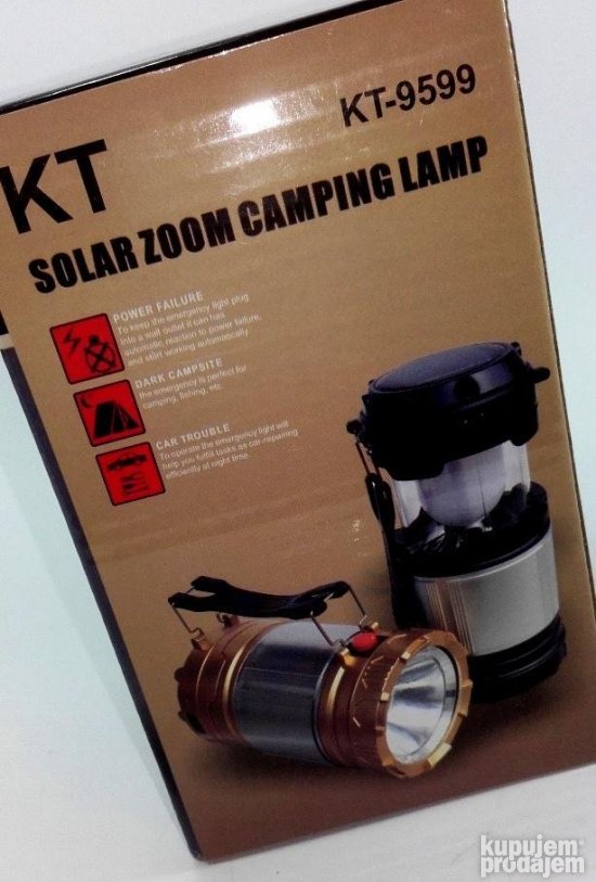 2u1 Zlatna Kamp lampa i Baterijska lampa - Slika 4
