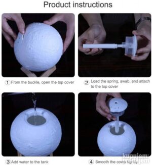 3D lampa mesec Ovlazivac vazduha
