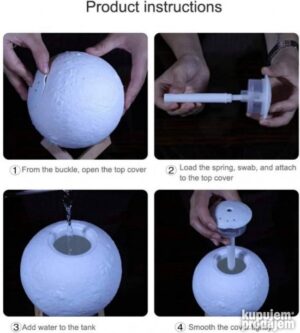 3u1 3D Mesec lampa ovlazivac vazduha aromaterapija