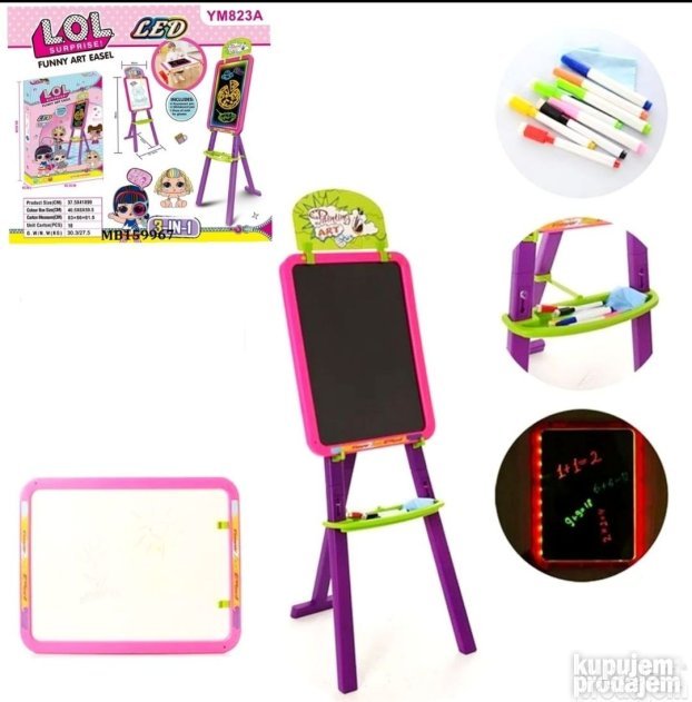 3u1 Dvostrana Led tabla za crtanje Ljubicasta - Slika 4