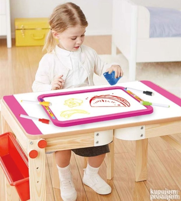 3u1 Dvostrana Led tabla za crtanje Ljubicasta - Slika 7