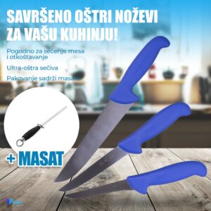 4 u 1 set kuhinjskih nozeva i masat