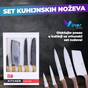 5 U 1 SET KUHINJSKIH NOZEVA