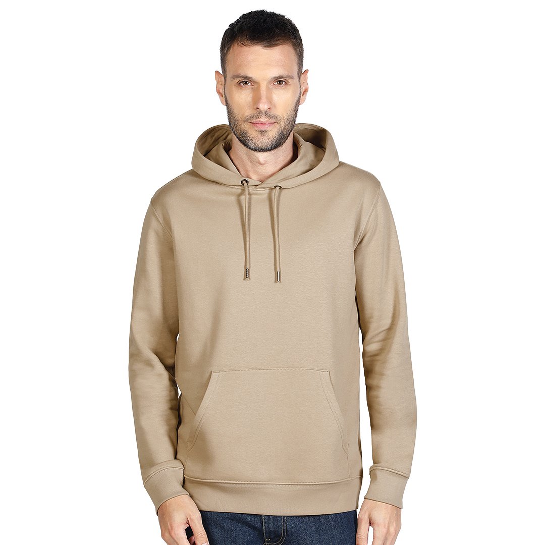 ABSOLUT HOODY dukserica od organskog pamuka sa kapuljacom svetlo braon