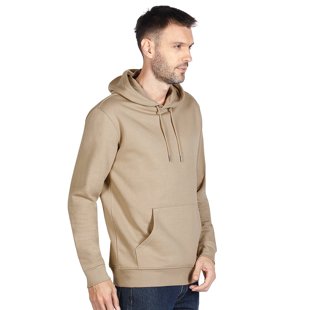 ABSOLUT HOODY dukserica od organskog pamuka sa kapuljacom svetlo braon