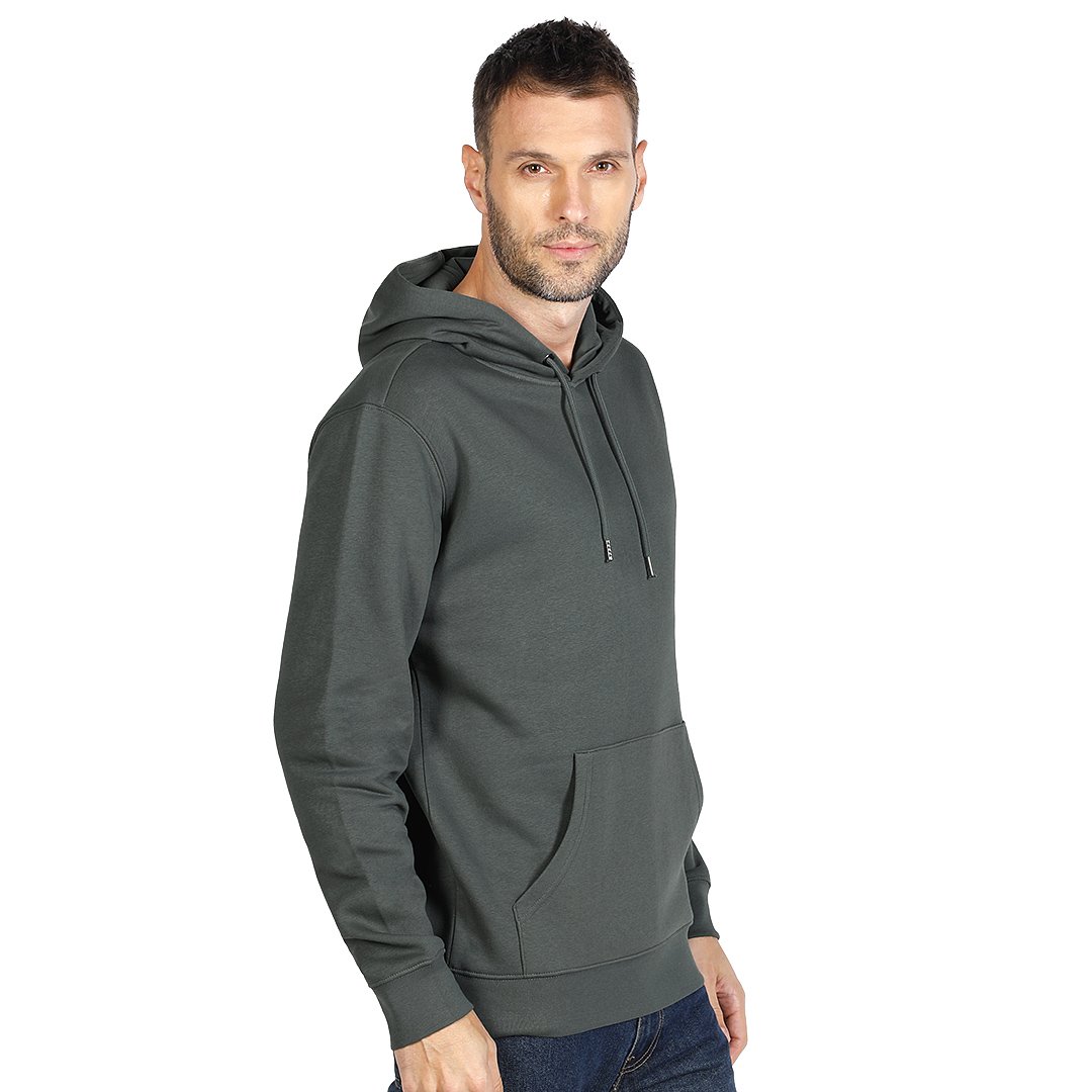 ABSOLUT HOODY dukserica od organskog pamuka sa kapuljacom tamno siva