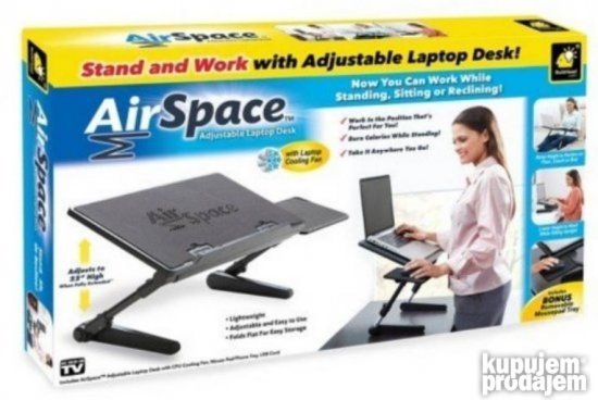 AIR SPACE multifunkcionalni sto za laptop sa kulerom