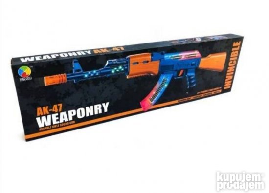 AK 47 Weaponry igracka puska sa muzickim efetkom - Slika 3
