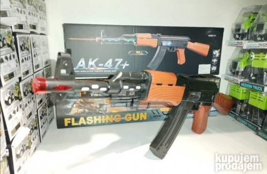 AK 47 puska sa svetlecim i zvucnim efektima - Slika 6