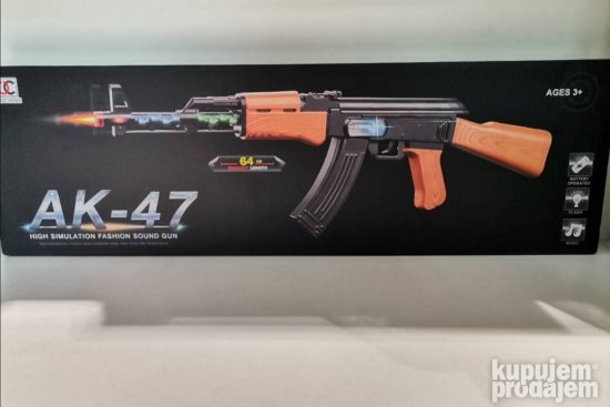 AK 47 puska sa svetlecim i zvucnim efektima - Slika 7