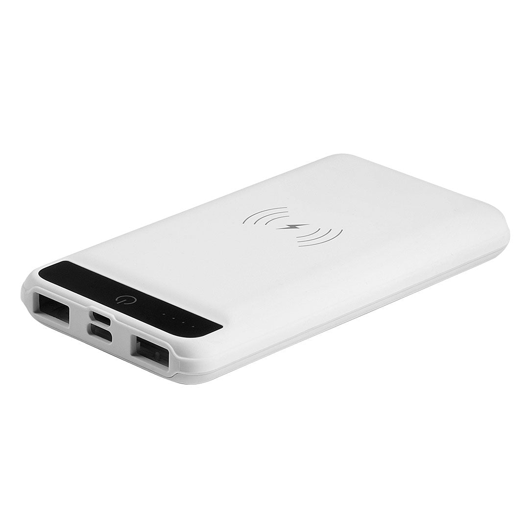 AMPER pomocna baterija 10000 mah bezicno punjenje bela