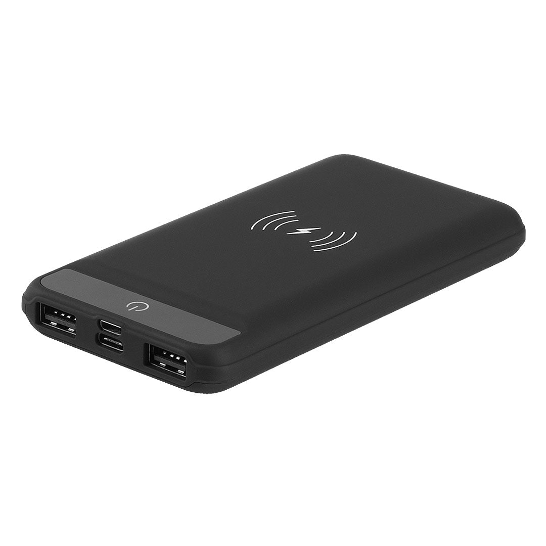 AMPER pomocna baterija 10000 mah bezicno punjenje crna