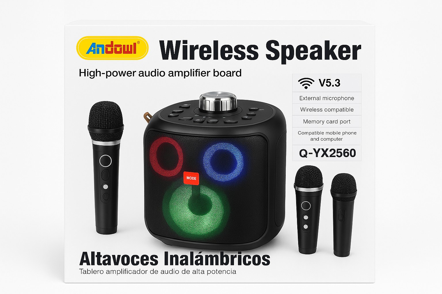ANDOWL Q YX2560 Wireless Speaker Bezicni Zvucnik sa 2 Mikrofona - Slika 3