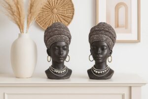 Africke Dekorativne Biste Set od 2 Komada