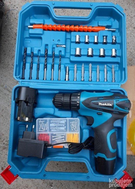 Aku srafilica Makita 12 v u orginalnom koferu sa alatima - Slika 2