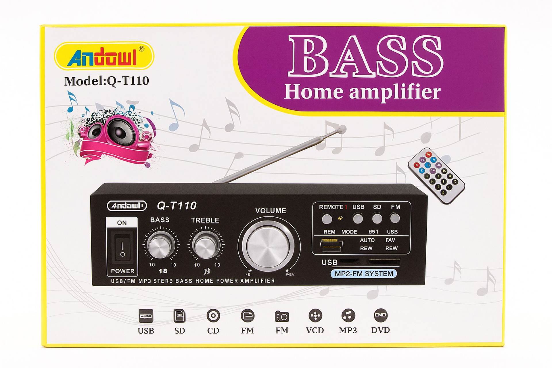 Anduul Q T110 Bass Pojacalo Kucni Audio Pojacivac - Slika 3