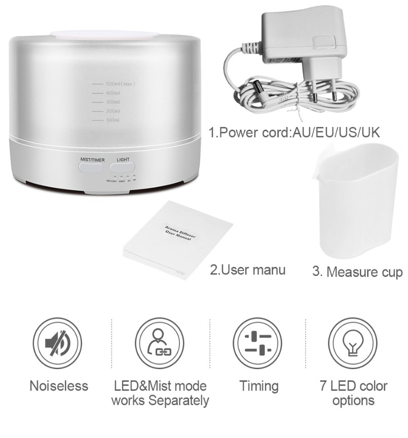 Aroma Difuzer 4u1 OsvezavanjeAroma terapijaProciscen vazduhLampa - Slika 6