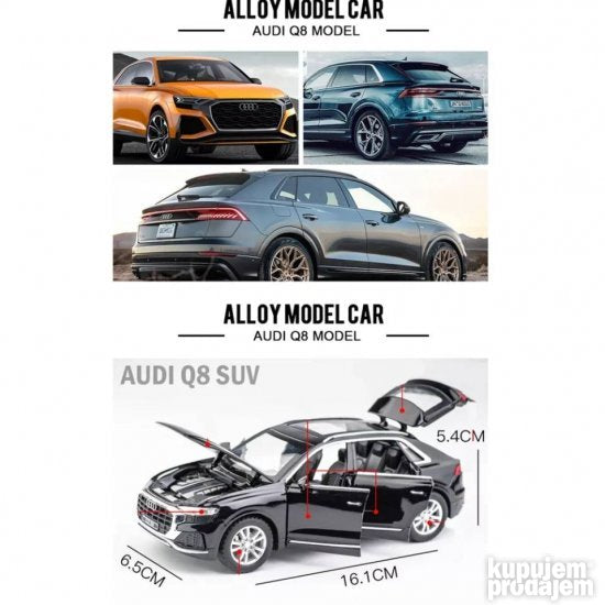Audi Q8 metalni muzicki crni - Slika 3