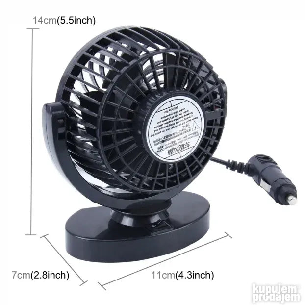 Auto ventilator 6W 360 stepeni - Slika 4
