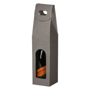 BOTTLE troslojna samosklopiva poklon kutija za flasu siva