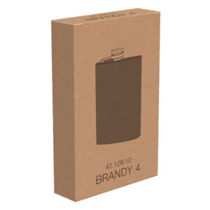 BRANDY 4 metalna pljoska 115 ml crna